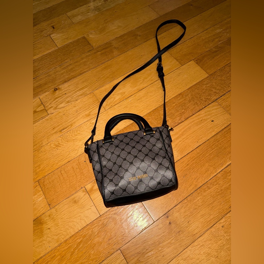 Steve Madden Black and Gray Satchel